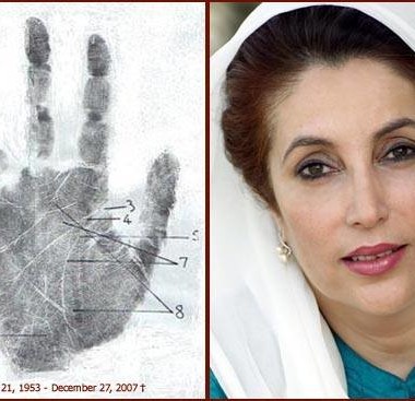 Benazir Bhutto’s Hand Print
